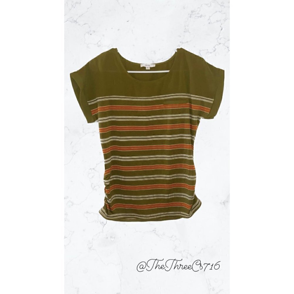 Mine Womens Shirt Size M green and orange NWOT